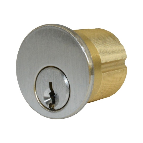 Gms 1-1/4in Mortise Cylinder, Adams Rite and Yale Standard Cams Keyed Alike in Pairs US26D Satin Chrome M114SC26DATA2 - main